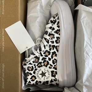 *Deal* Converse Leopard Print High-Top Sneakers